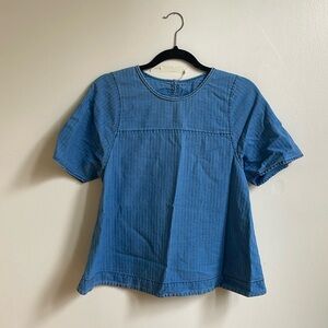 Denim Short Sleeved Top